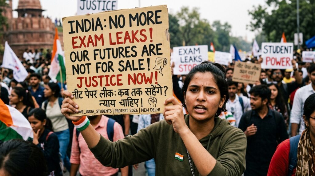 en inde, des étudiants menés par l’écologiste sonam wangchuk entament une grève de la faim pour protester contre la fraude aux examens, appelant à une éducation juste et transparente.