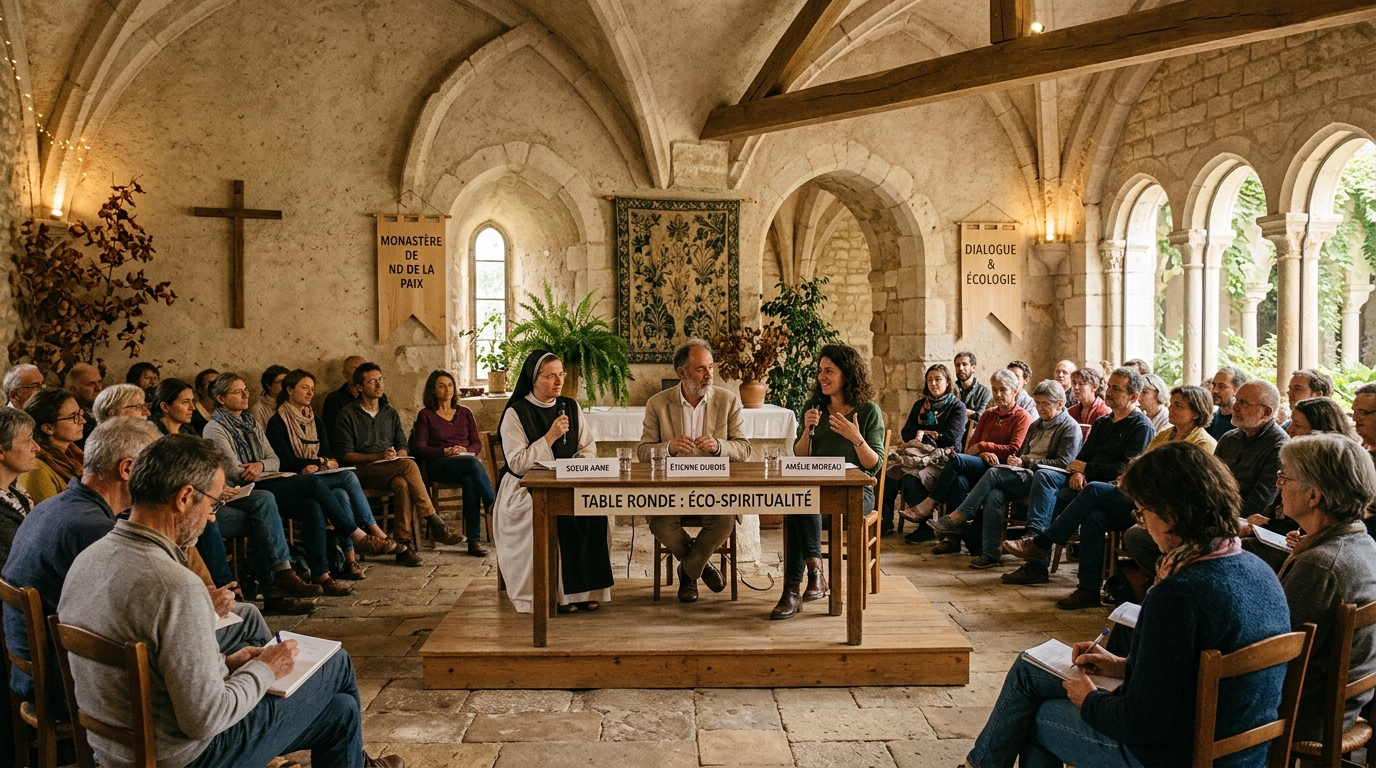 découvrez une journée immersive au monastère de solan, explorant l'intelligence artificielle et ses implications sur la nature humaine à travers conférences et échanges.