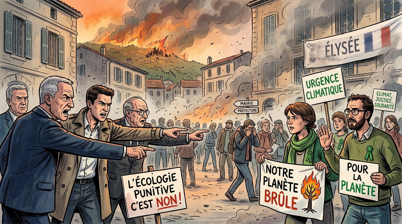 analyse de la riposte virulente de l’extrême droite envers les verts dans le contexte de la crise climatique, mettant en lumière les tensions politiques et les enjeux environnementaux actuels.
