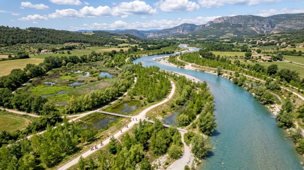 découvrez la renaissance écologique de la durance et la promotion d'une mobilité douce le long de ses berges réinventées, un projet alliant nature préservée et déplacements durables.
