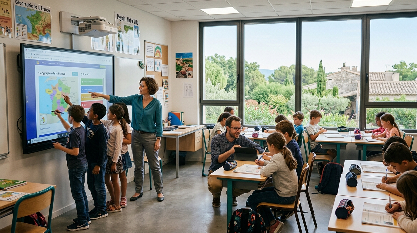 à peypin, la rentrée scolaire combine engagement écologique et technologies numériques innovantes pour une éducation moderne et responsable.